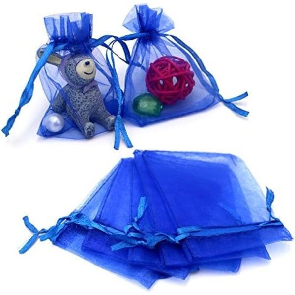 (Royal Blå) 100 st organzapåsar 7x9cm, små organzapåsar J