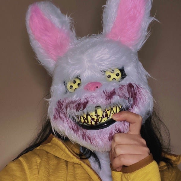 1 st Halloween Ond Blodig Kaninmask Maskerad Huvudbonader Scenrekvisita