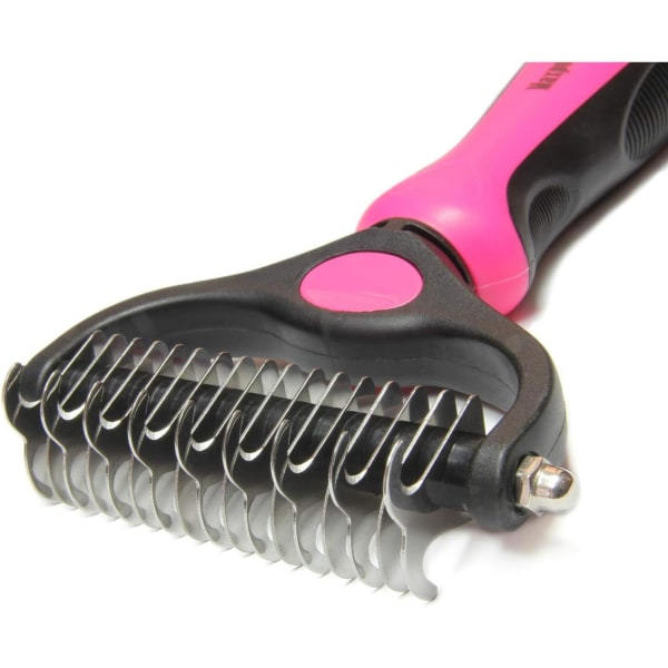TG Grooming Brush - Dobbeltsidig Rake til fjernelse af underuld til hunde og katte