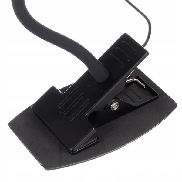 Bordlampe med klemme - USB - Sort Black Svart