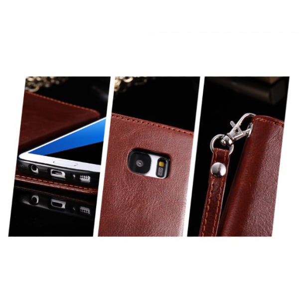 TG Elegant 9 KORTS Plånboksfodral Samsung S7 EDGE - FLOVEME Vit