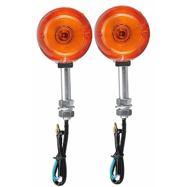 2 stk. 8 mm motorsykkel blinklys for Honda C70 CT70 CT90 XL100 CB350 CM400..DEBUNS
