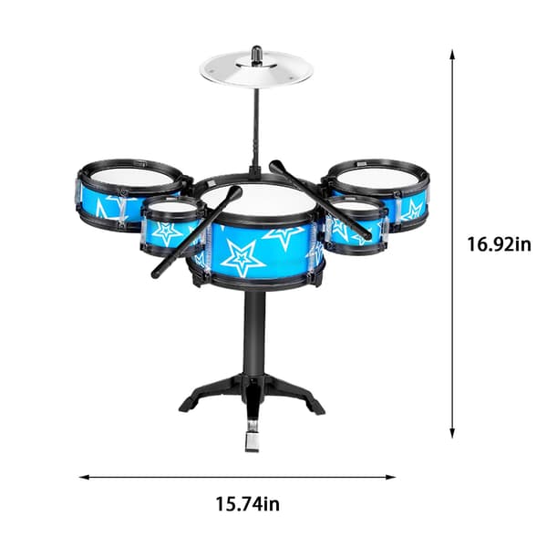 Children's Five-Drum Simulation Jazz Drum Percussion Instrument Early Education Percussion Drum Music Play Set