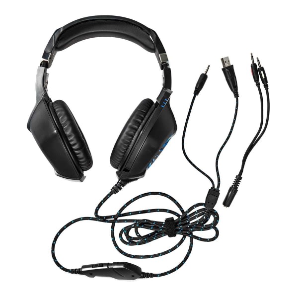 TG Gaming-Headset, Over-Ear - LED-belysning Svart