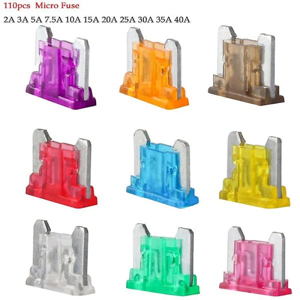 100 st Micro Bil Säkringar Automotive Blad Typ Mini Säkring Sortiment Blad Säkring Set 2a 3a 5a 7.5a 10a 15a 20a 25a 30a 35a 40a 3AMP 3AMP 3AMP