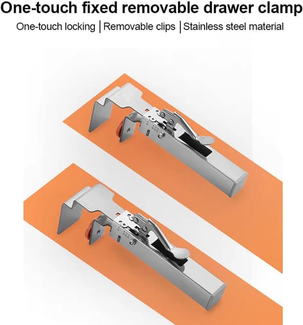 Adjustable Drawer Fixing Clamp, Universal Cabinet Installation Clamps, for Easy and Quick Installation of Drawer Front Panel (2 pcs)