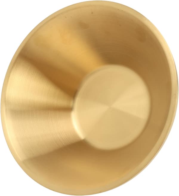 Guld Dubbellagers Metall Dekorativ Salladsskål för Köksförberedelser, Middagsbjudningar (14 cm)