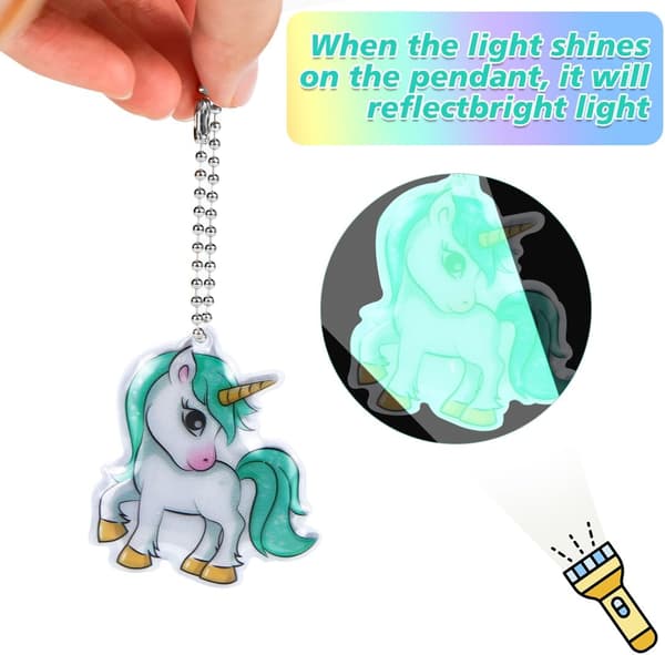 10 st unicorn-hängen, reflex, reflex, barn, reflex, hängande reflex, barn