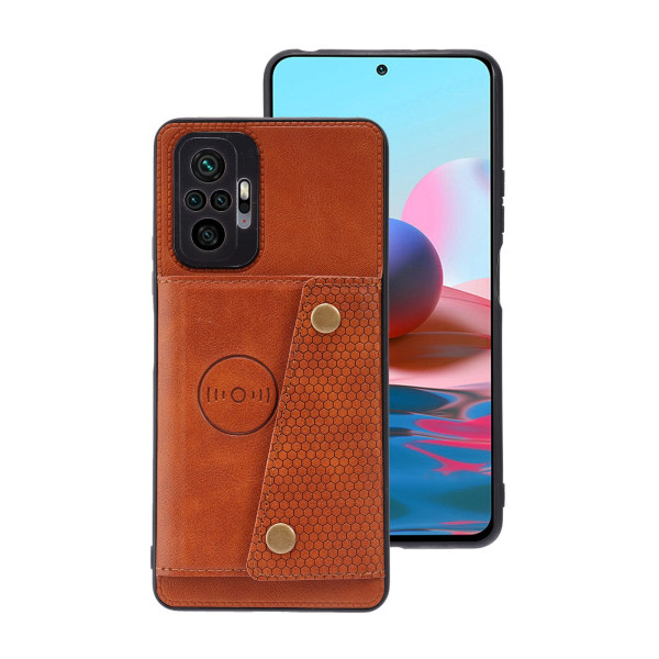 TG Skal Kortfack - Xiaomi Redmi Note 10 Pro Vaaleanruskea