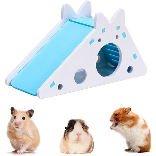 Hamsterburhus för Hamster Den Habitat Bo, Hamsterhus med stege och rutschkana, klätterleksak, aktivitetsleksak för smådjur för att bli av med tristess