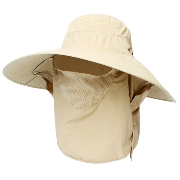 Solhatt for fiske, sommer, utendørs klatring (khaki