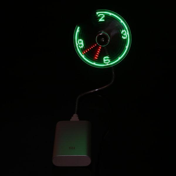 Fleksibel svanhals USB LED-klokke med Real for Time Display for bærbar datamaskin