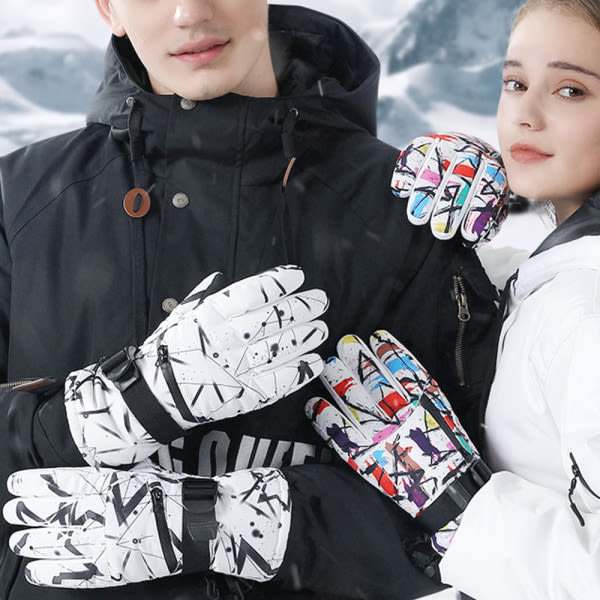 Talviset lumikäsineet miehille ja naisille, vedenpitävät hiihtokäsineet ulkokäyttöön