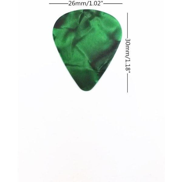 100 st 0,46 mm färgglada gitarrplock för gitarr, ukulele, bas