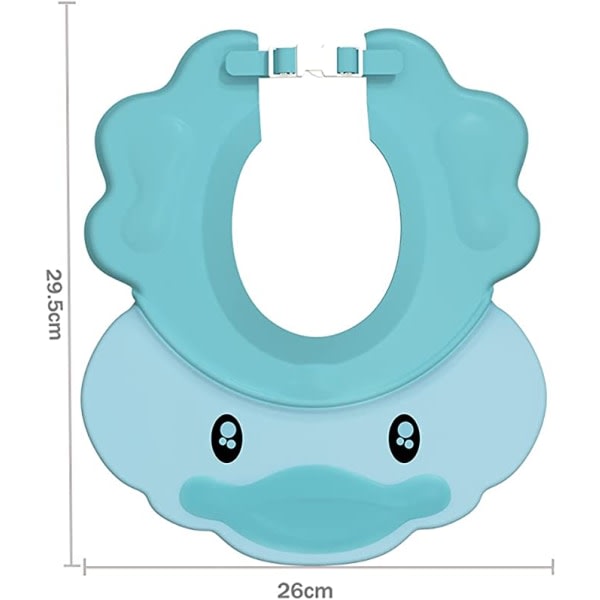 TG Blå baby shower, justerbara visirbadmössor, shampohatt