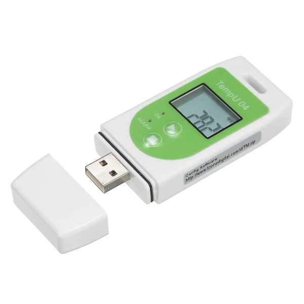 Datalogger för temperatur, mångsidig USB-anslutning, återanvändbar temperaturregistrering med 32 000 datapunkter