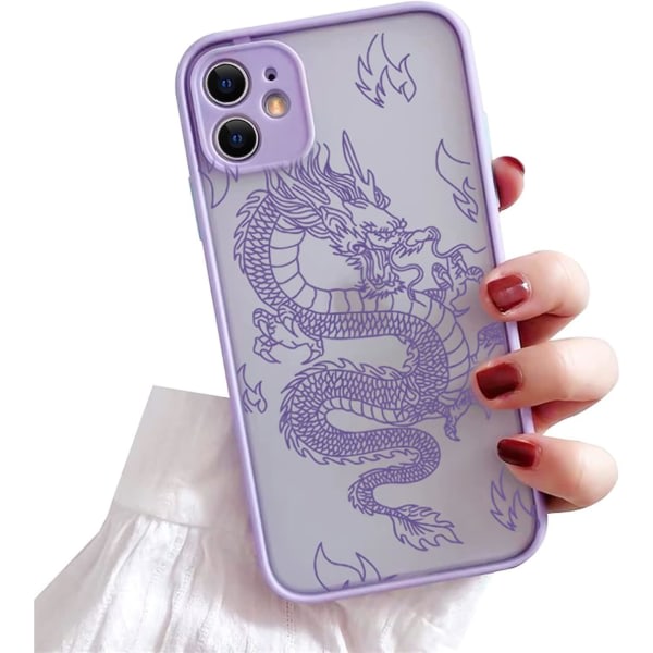 Kompatibel med Iphone 11-deksel for Clear Fashion Dragon