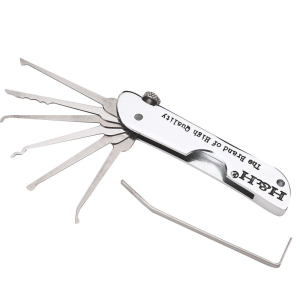 7-in-1-setti ruostumattomasta teräksestä, koko 10,5 x 1,3 x 3,7 cm