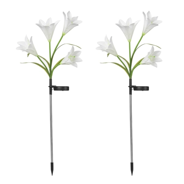 2-pakkia Ulkoilma Solarlyhty Lily Led Puutarha Solar L