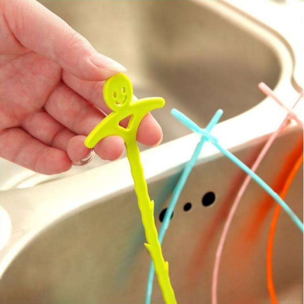 3-pack Avloppsrensare / diskbänksrensare för diskbänk, badkar, dusch Multicolor multifärg