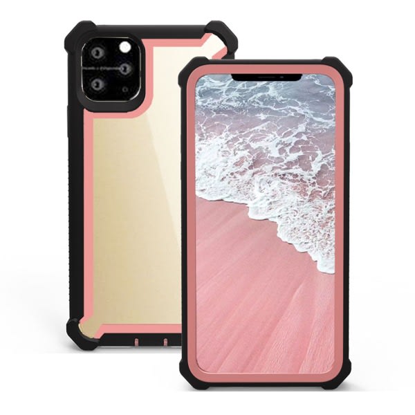 Skyddande Stilrent Skal - iPhone 11 Pro Max Svart/Rosé