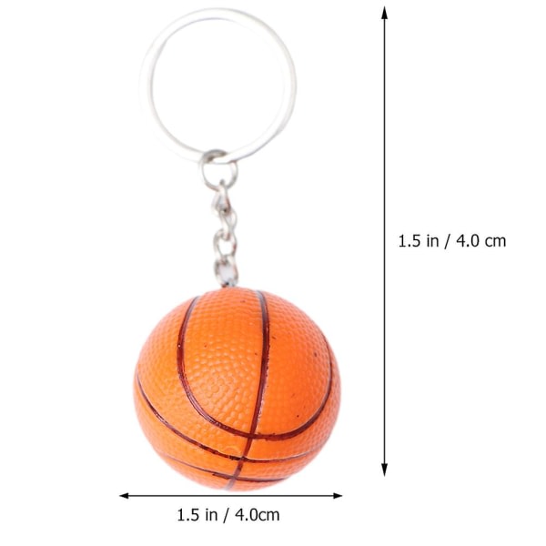 10-pack Mini Basketboll Nyckelring Kreativ Nyckelring Souvenirhänge för Spelare Atlet Pojke Lagkamrat (Orange)