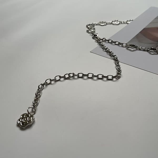 Metalliketjuvyö Luksus Ohut Vyötärö HOPEAA - varastossa silver