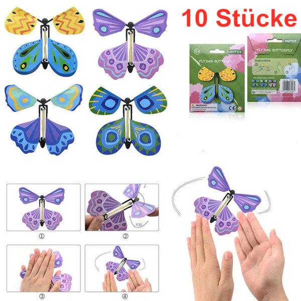 10x Magic Butterfly magic flygande fjärils magic leksakstrick