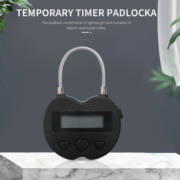 Smart Tidslås med LCD-Display, USB Genopladelig Temporær Timer Hængelås til Rejser - YNP_yux
