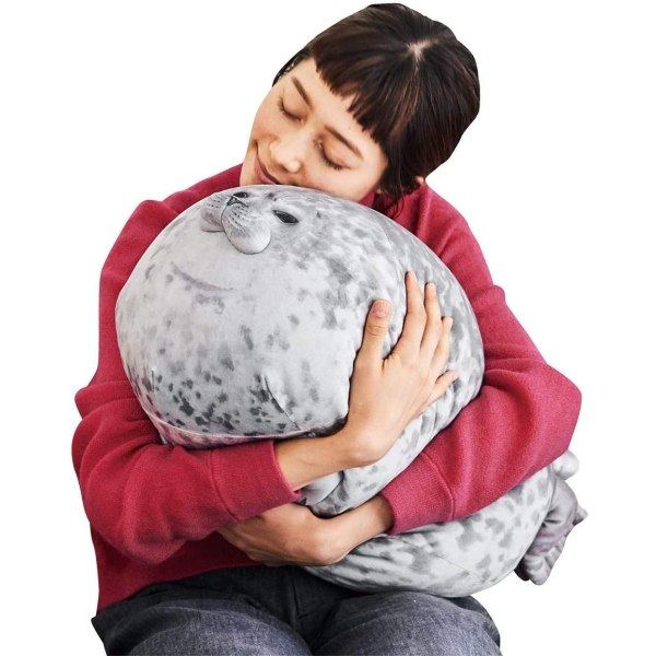 Chubby Blob Säl Kudde, Fylld Bomulls Plysch Djurleksak Söt Ocean Small (13 tum)