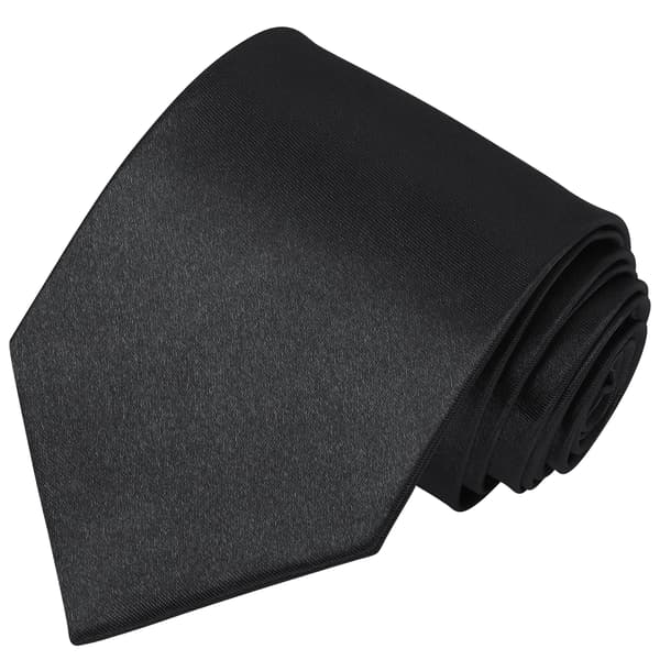 Herrslipsar Enfärgad Slips för Män Bröllop Affärer Formella Slipsar Black—yux Black