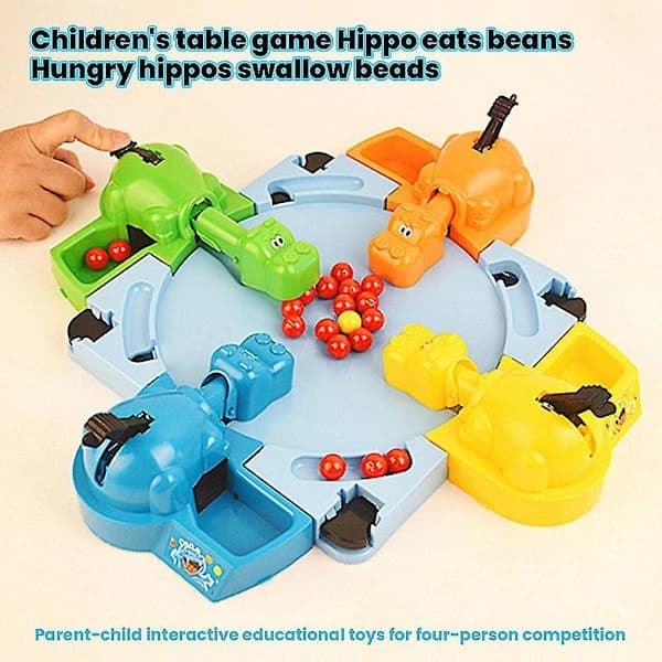 Hungry Hungry Hippos Eat Beans Game - Fast Interactive Board Game for 4 Players_yux