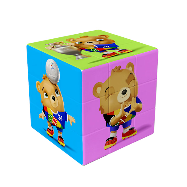 Saksan jalkapallon EM-kisojen 2024 maskottiavainnauha, kolmikerroksinen Rubikin kuutio, pieni Rubikin kuution riipuskoriste lahjaksi Big Rubik's Cube