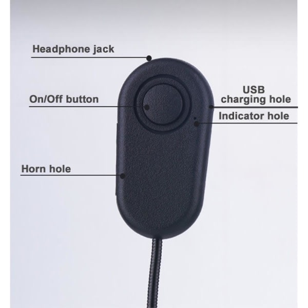 MC Moottoripyörän Kypärä Bluetooth Intercom Langaton - Musta Musta