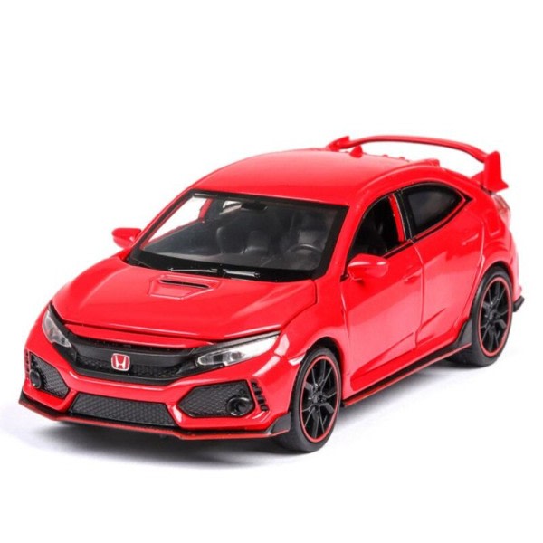 HONDA CIVIC TYPAA TYPE RIEET TOET TYPE R DIECASTS & AMP, 1:32, Bilmodell i metalli, Ljudoch ljuskollektion, Billeksaker för barn, Julklapp White