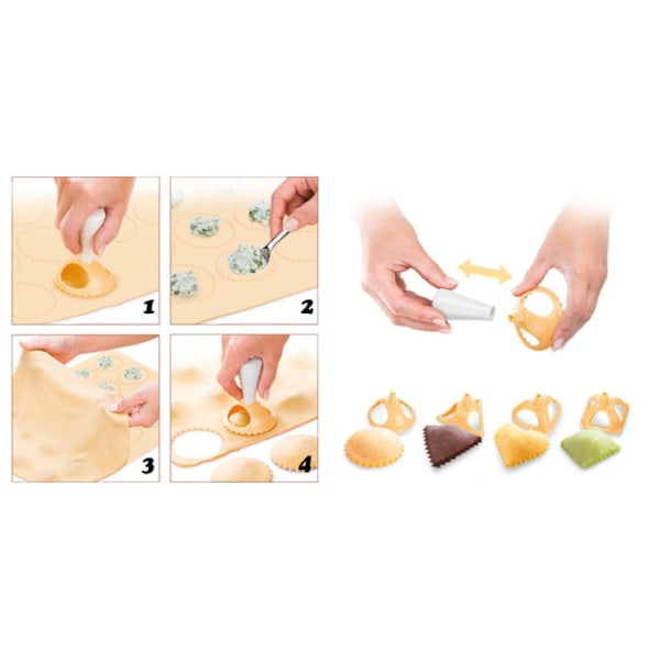 4 stycken plastformar 4 former dumplingsstämplingsverktyg du