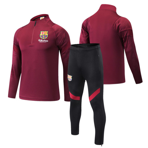 23 Barcelona Jalkapalloharjoituspaita Pitkähihainen Aikuinen Seisova Kaulus Puolivetoketjullinen Syksy- ja Talvipaita Barcelona M [Pituus: 150-160cm]