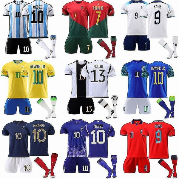 22/23 Vuxna Barn Fotbollströja Fotbollströja Set Gul Neymar 10 storlek 22