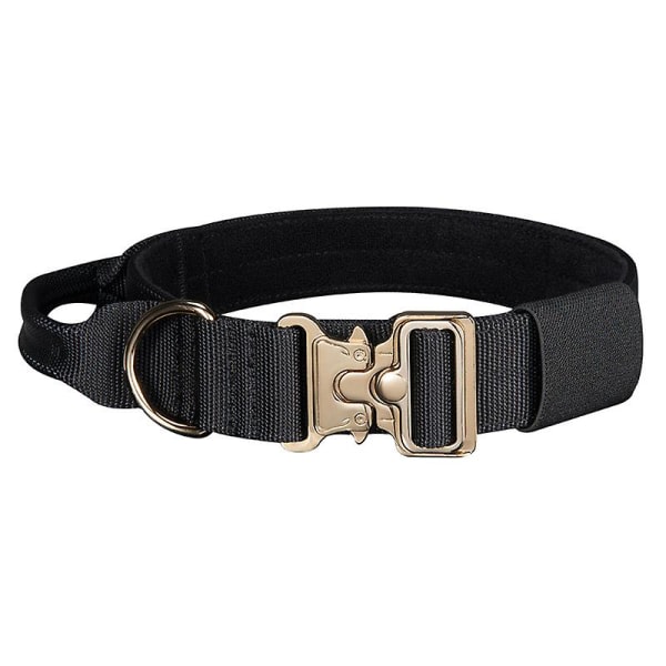 Galaxy Taktiskt Hundhalsband Militärt justerbart Hundhalsband Heavy Duty Hundhalsband (svart) svart