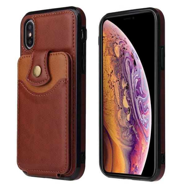 TG Robust Kotelo Korttitaskulla - iPhone XR Vaaleanruskea