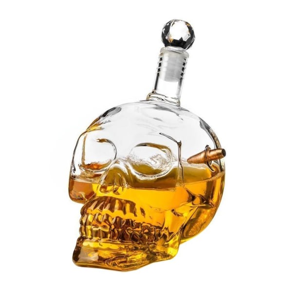 TG Whiskykaraffel, Dødhode - 700 ml Transparent
