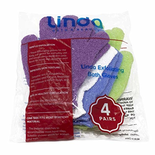 Exfolierande badhandskar, 4-pack