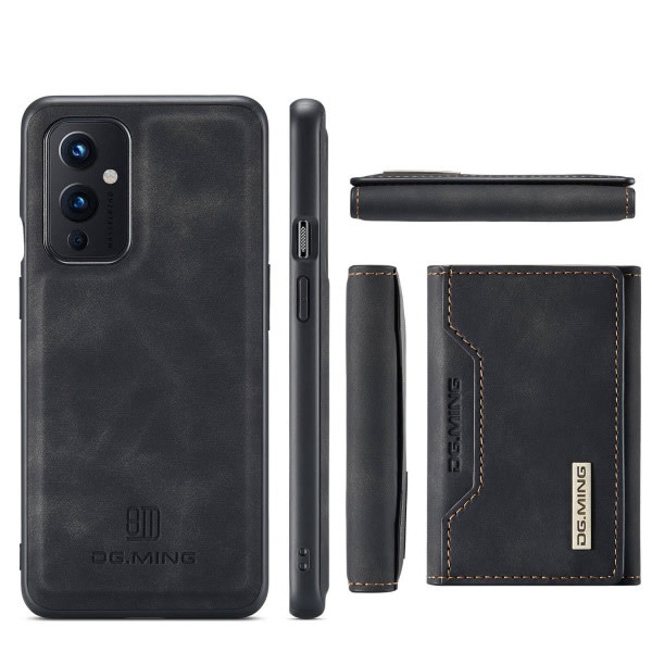 DG.MING 2 i 1 Foldbar pung & magnetisk etui til Oneplus 9 Sort Sort