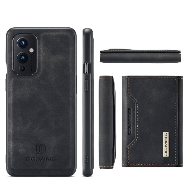 DG.MING 2-in-1 Taitettava lompakko & magneettinen kuori Oneplus 9:lle Musta Musta