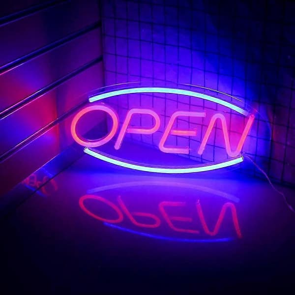 Neon Avoin Kyltti Yrityksille, Seinille, Ikkunoille