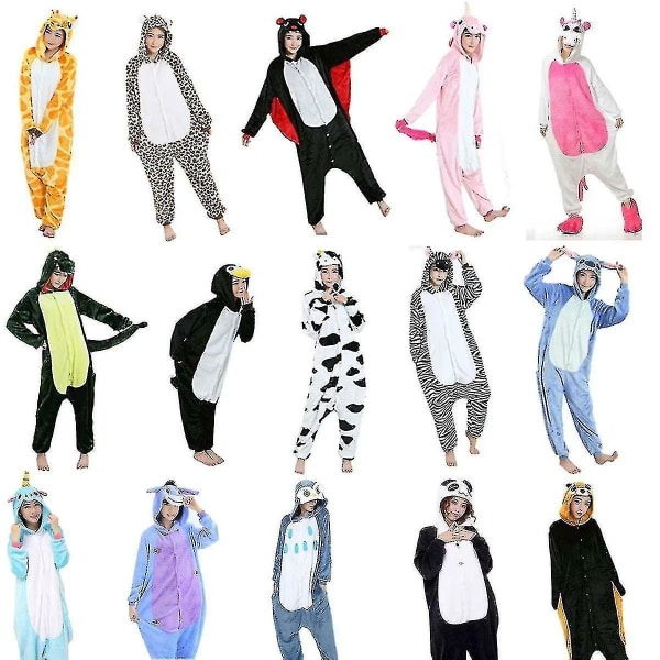 Unisex Voksen Kigurumi Dyrekostume Onesie Pyjamas Fancy 1onesie1 Husky-Grey