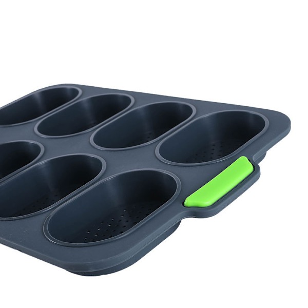 Minibaguettebakplåt, brödkrispningsbricka, non-stick perforerad