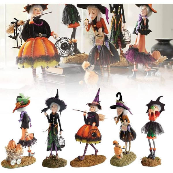 Taianomainen Halloween-hahmo, Uudet viehättävät noitavalkot Halloweenille Kaunis noitakuva Noita