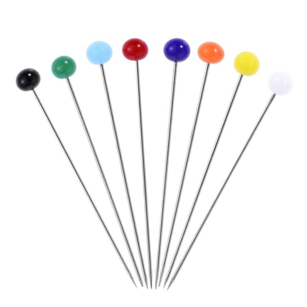 200 stk Glasfarvede Synåle til DIY Syhåndværk (4 mm + 34 mm