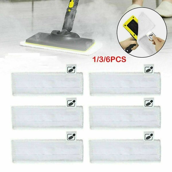 1/3/6 st Karcher SC1 SC2 SC3 SC4 SC5 Ångtvätt Mopp Frotté Golvkuddar Set